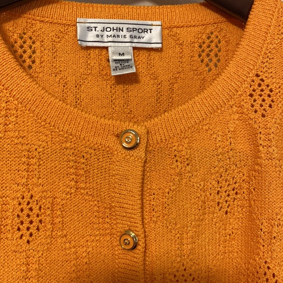 ST JOHN SPORT 3/4 sleeve cardigan size medium - Picture 3 of 10